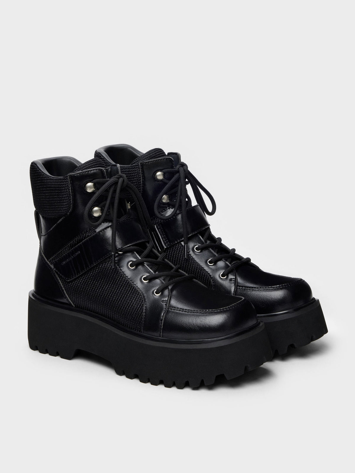 CHARLES & KEITH Best Seller | Eliot Platform Combat Boots - Black