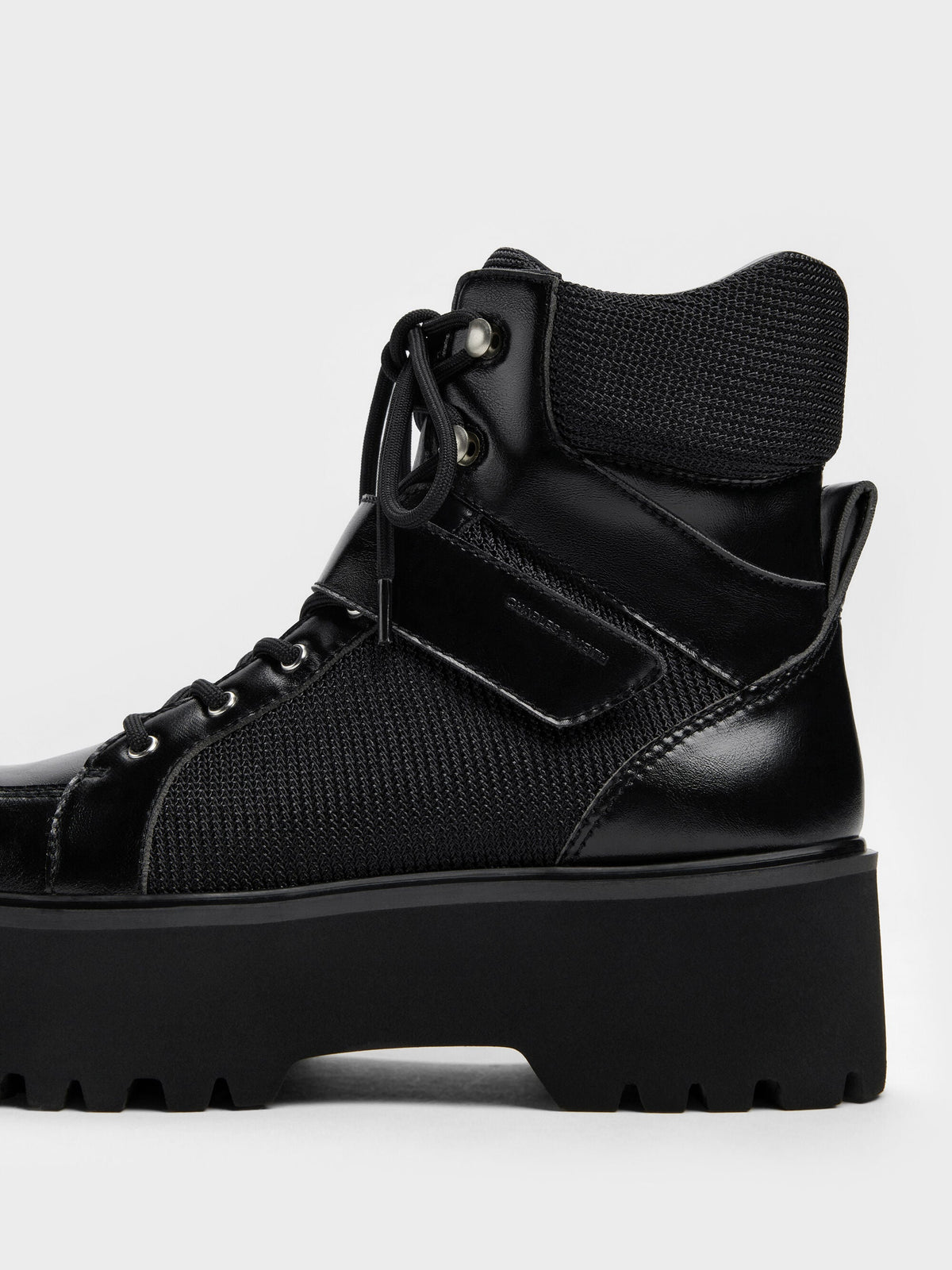 CHARLES & KEITH Best Seller | Eliot Platform Combat Boots - Black