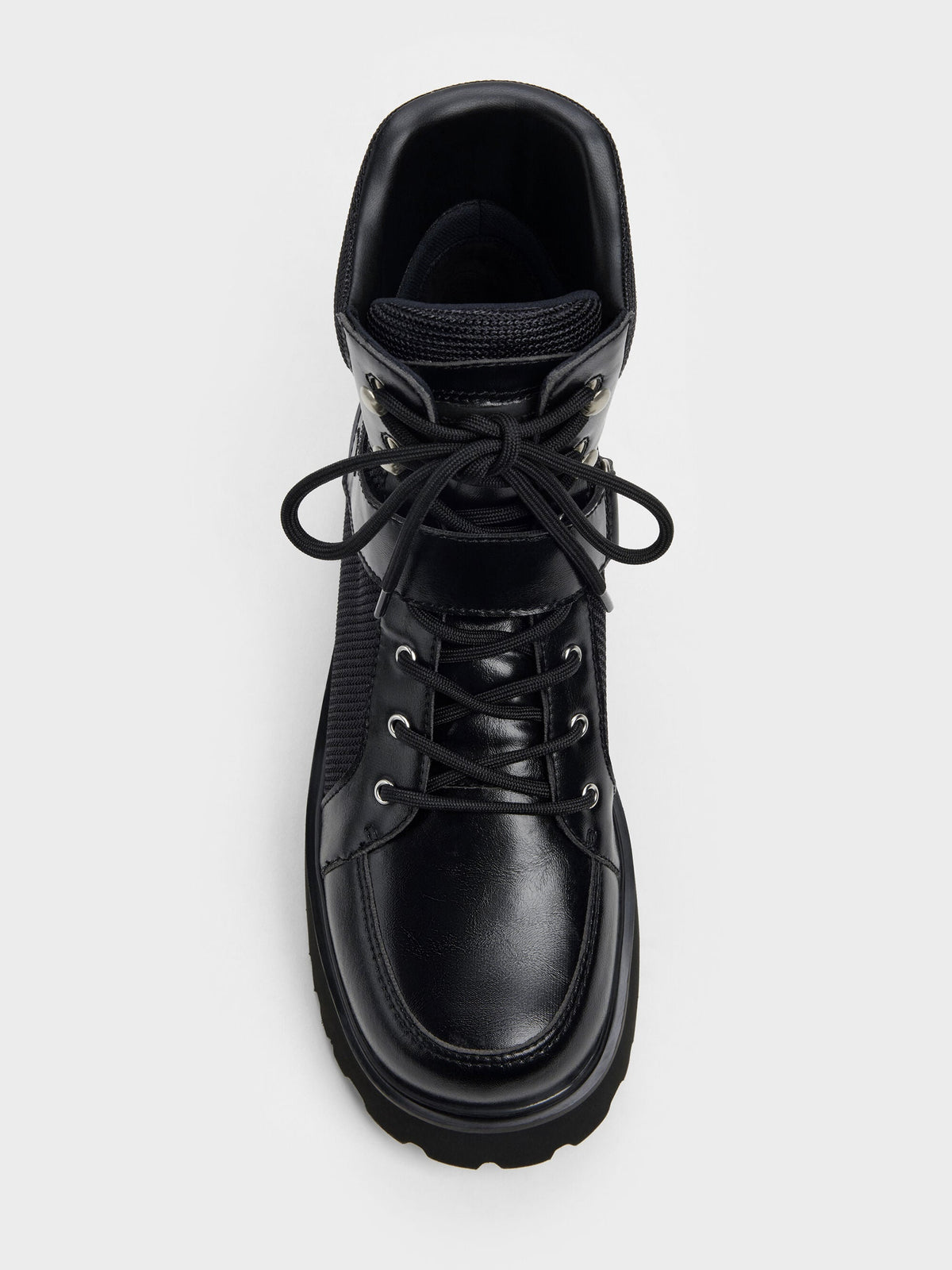 CHARLES & KEITH Best Seller | Eliot Platform Combat Boots - Black