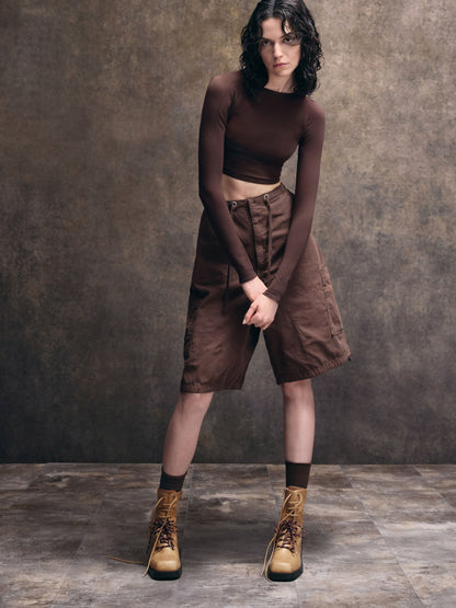 CHARLES & KEITH Great Value | Logan Double-Lace Calf Boots - Sand