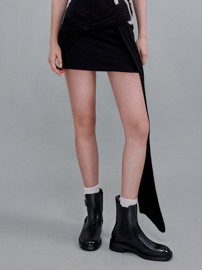 CHARLES & KEITH Exclusive | Lando Metallic-Buckle Chelsea Boots - Black Box