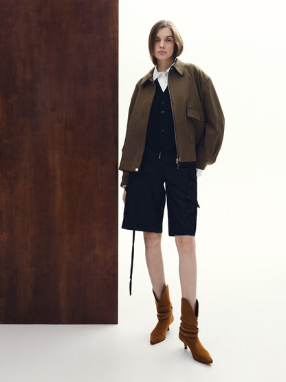 CHARLES & KEITH Popular | Karter Faux Suede Kitten-Heel Boots - Cognac