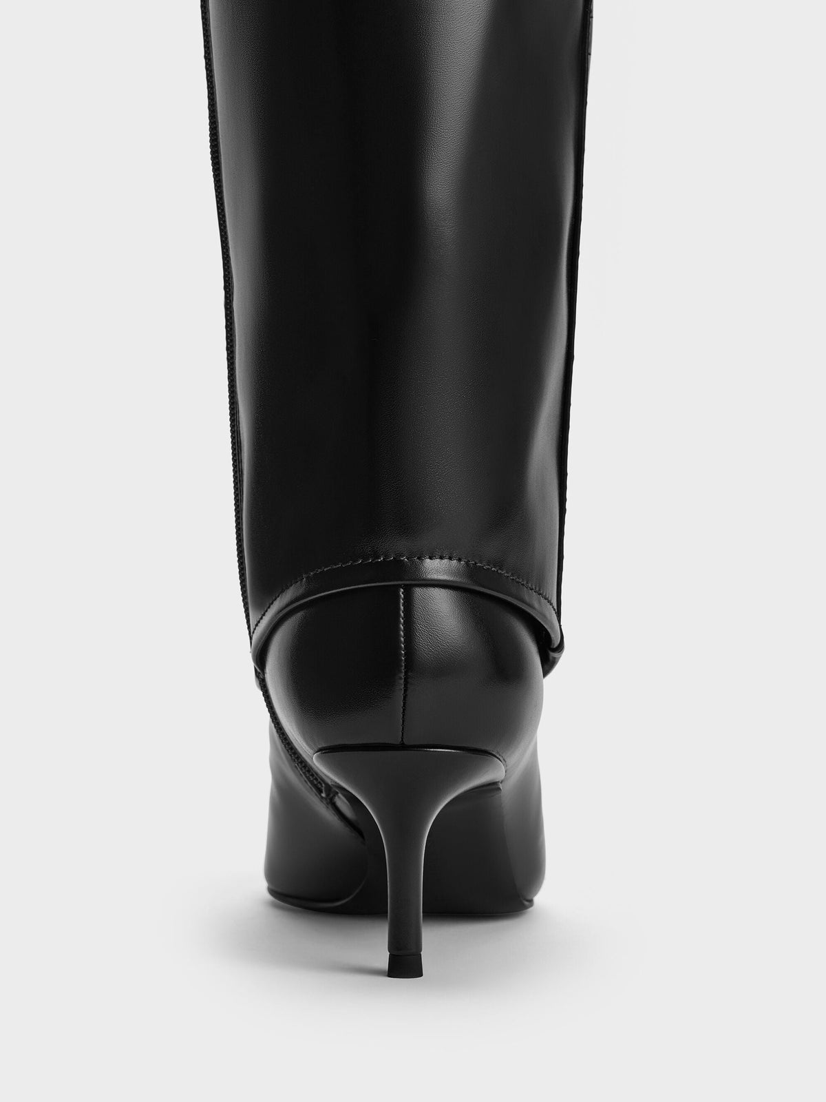 CHARLES & KEITH Trending | Pointed Stiletto Knee-High Boots - Black