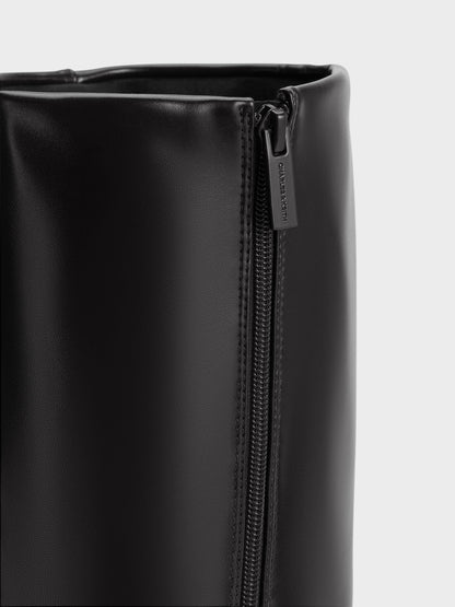 CHARLES & KEITH Trending | Pointed Stiletto Knee-High Boots - Black