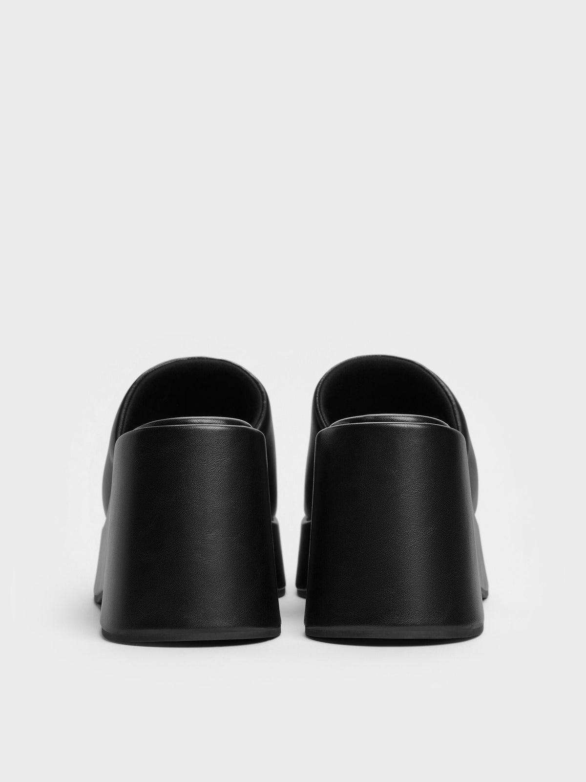 CHARLES & KEITH Deals | Wide-Strap Platform Wedges - Black