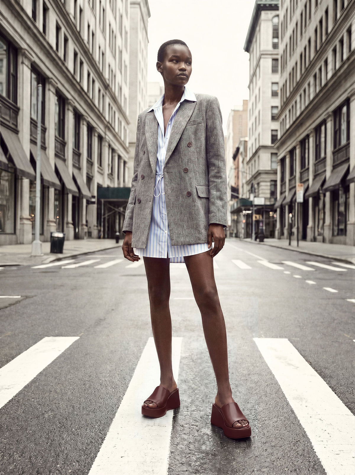 CHARLES & KEITH Latest | Wide-Strap Platform Wedges - Burgundy