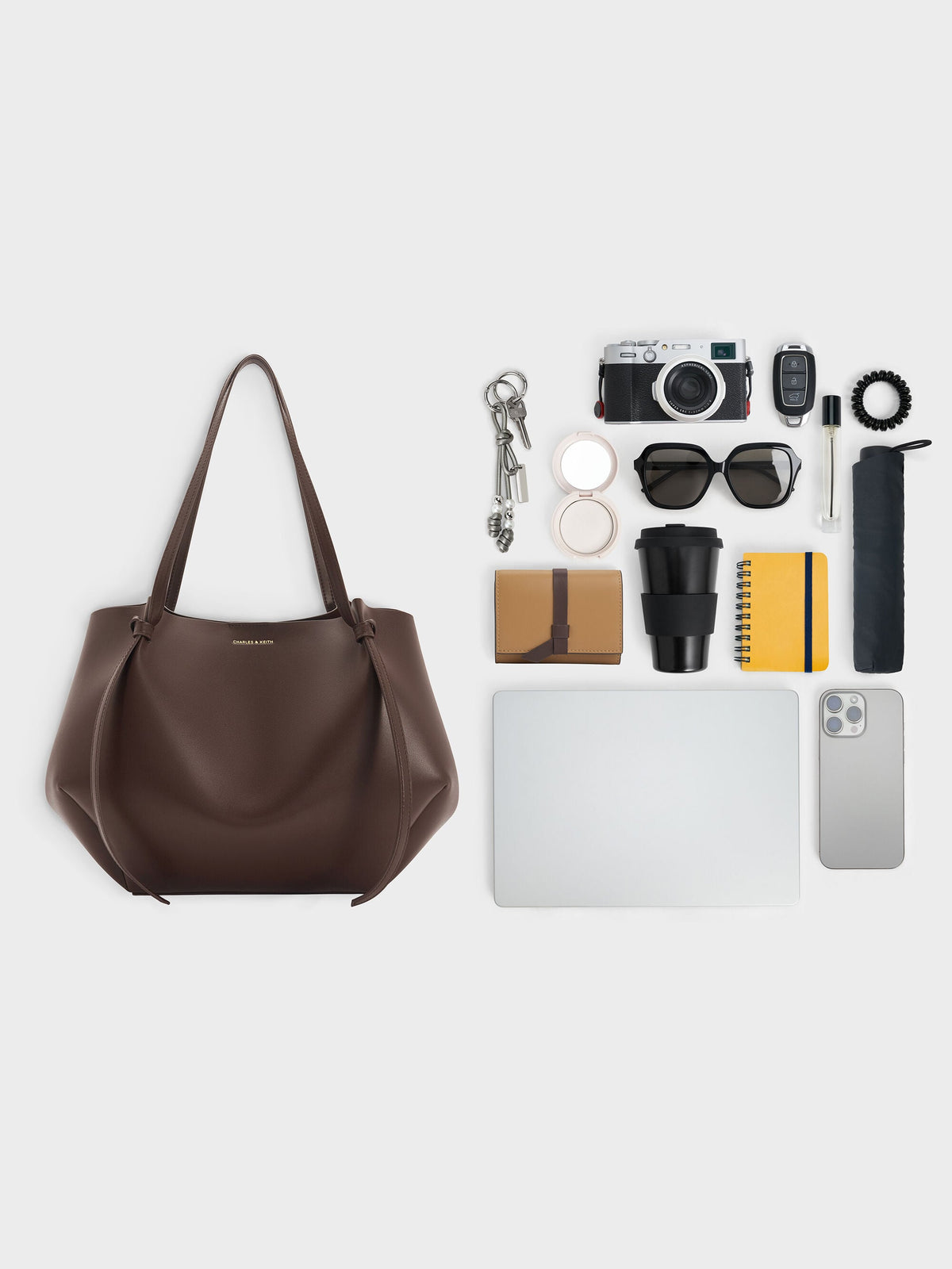 CHARLES & KEITH Discount | XL Calla Tote Bag - Espresso Brown