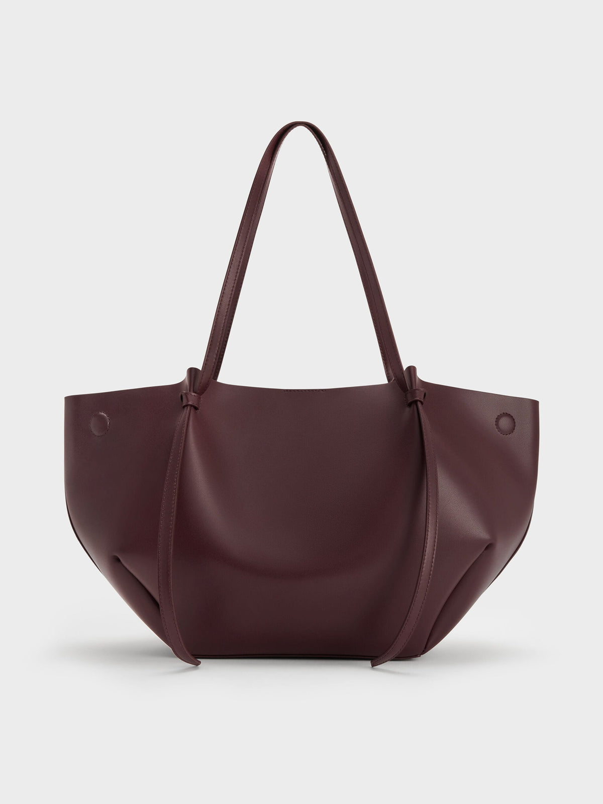 CHARLES & KEITH Exclusive | XL Calla Tote Bag - Wineberry Red