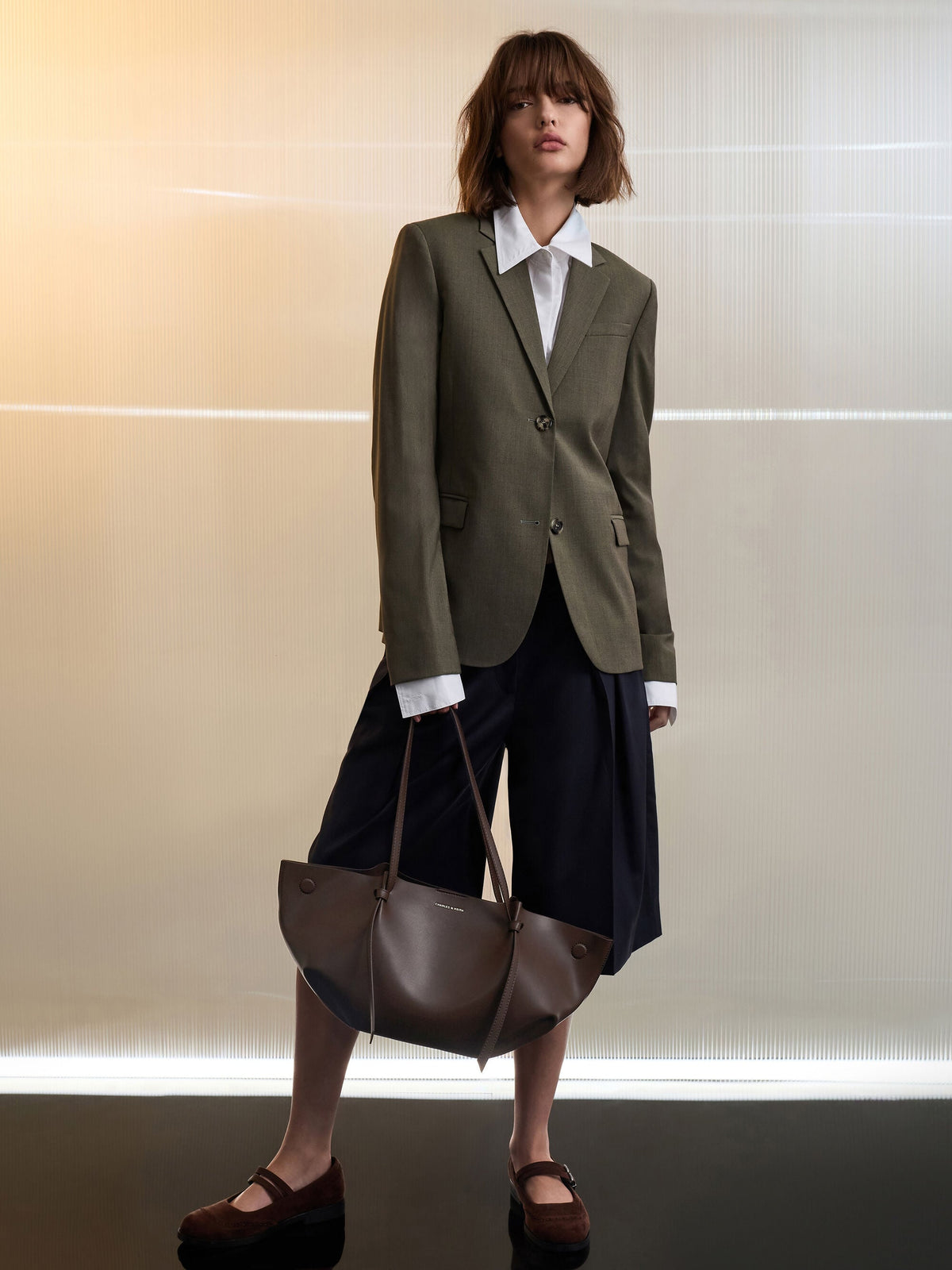 CHARLES & KEITH Quality | Calla Tote Bag - Espresso Brown