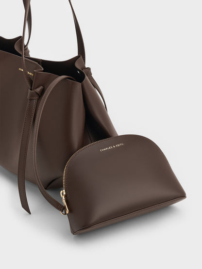 CHARLES & KEITH Quality | Calla Tote Bag - Espresso Brown