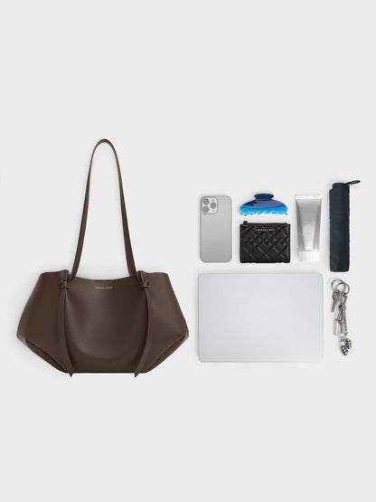 CHARLES & KEITH Quality | Calla Tote Bag - Espresso Brown