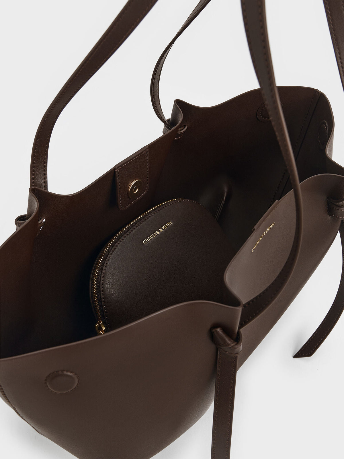 CHARLES & KEITH Quality | Calla Tote Bag - Espresso Brown