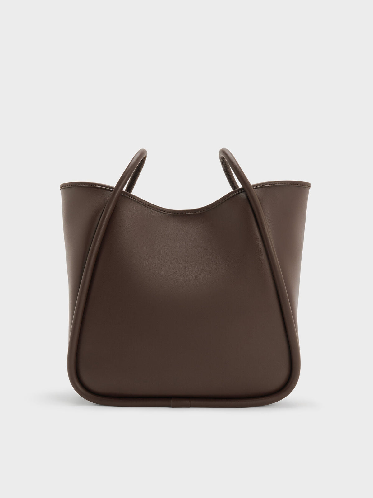 CHARLES & KEITH Featured | Lyla Tubular Slouchy Tote Bag - Espresso Brown
