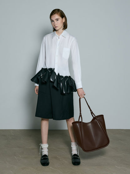 CHARLES & KEITH Featured | Lyla Tubular Slouchy Tote Bag - Espresso Brown