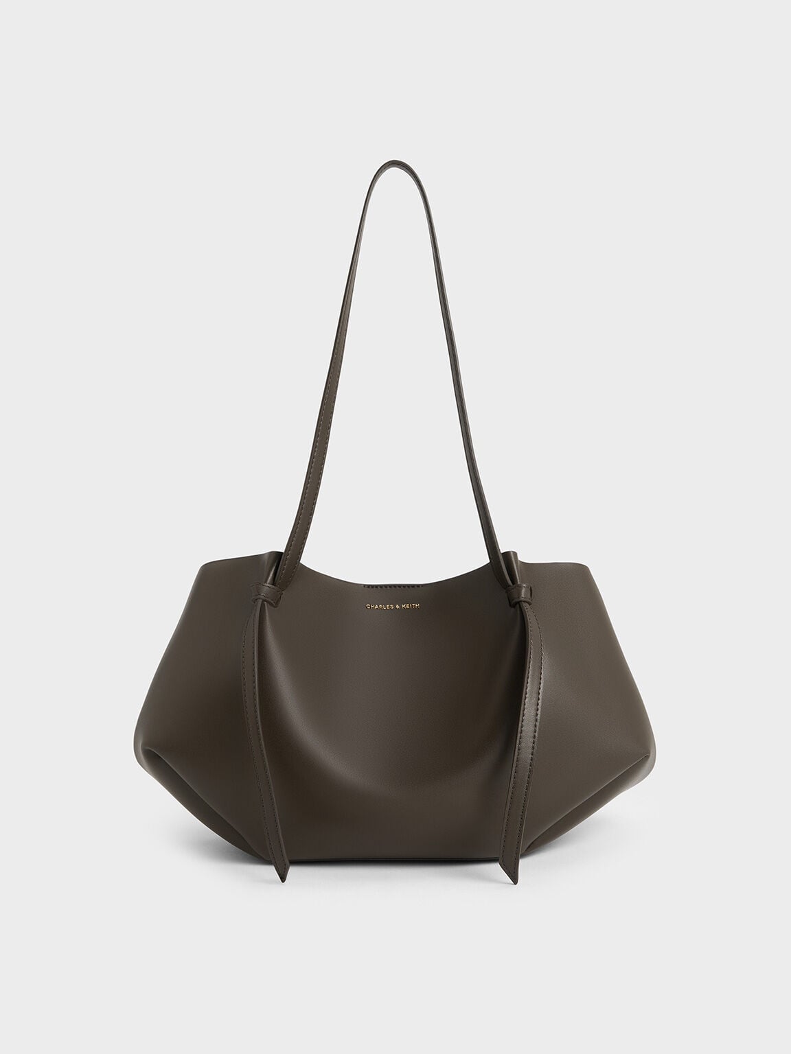 CHARLES & KEITH Essential | Calla Tote Bag - Dark Moss