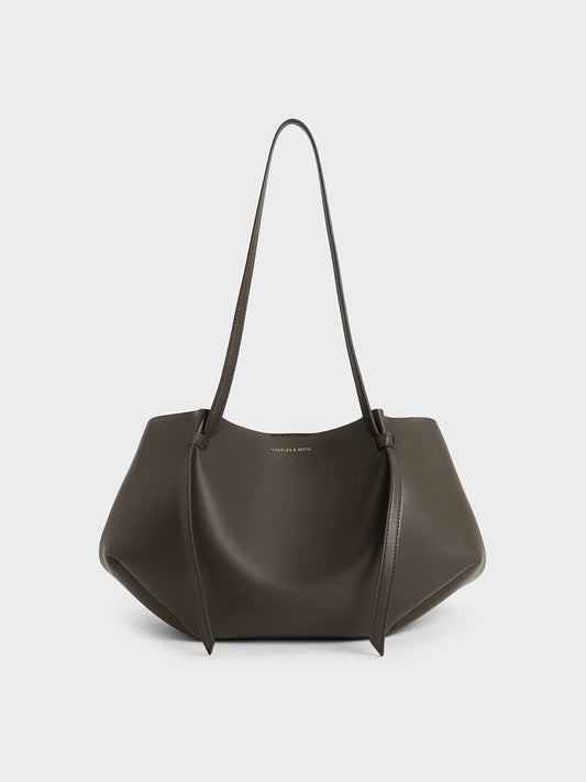 CHARLES & KEITH Essential | Calla Tote Bag - Dark Moss