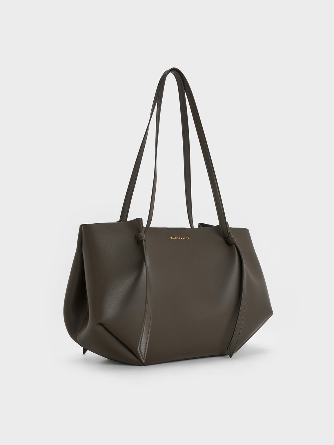 CHARLES & KEITH Essential | Calla Tote Bag - Dark Moss