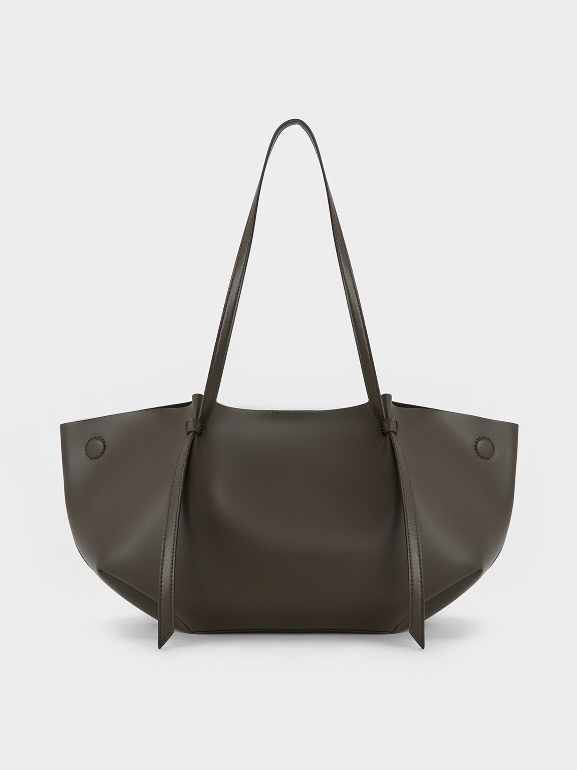 CHARLES & KEITH Essential | Calla Tote Bag - Dark Moss