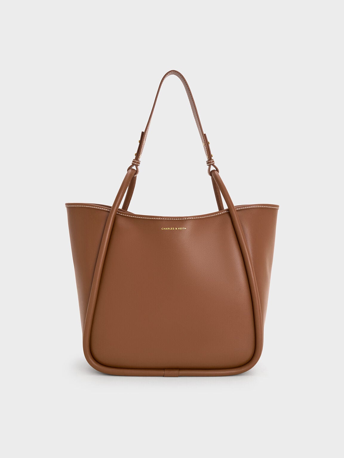 CHARLES & KEITH New | Lyla Tubular Slouchy Tote Bag - Chocolate