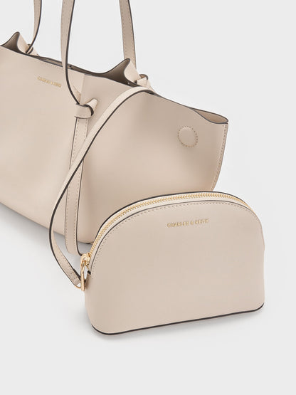 CHARLES & KEITH Trusted | Calla Tote Bag - Oat