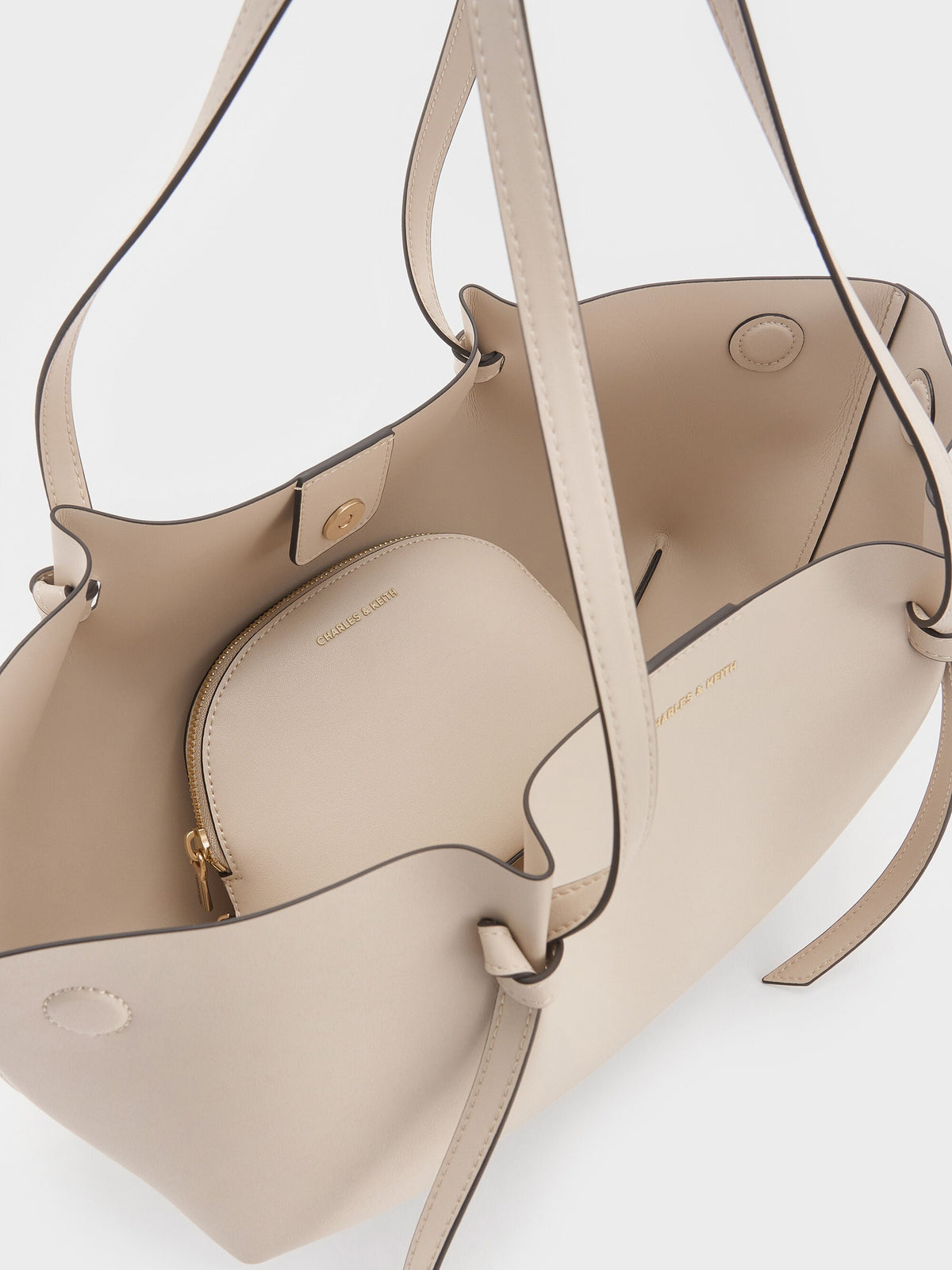 CHARLES & KEITH Trusted | Calla Tote Bag - Oat