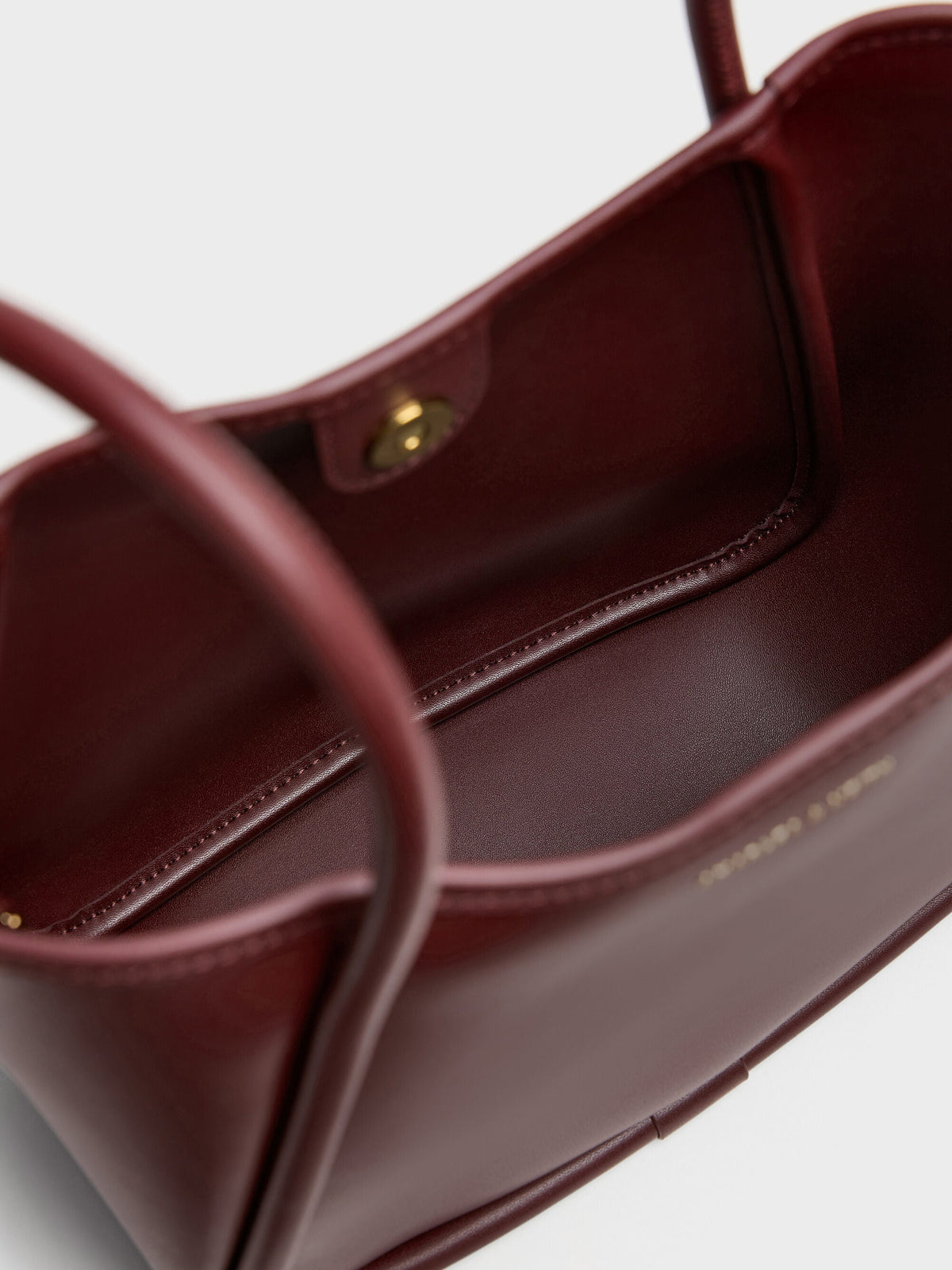 CHARLES & KEITH Quality | Mini Lyla Tubular Tote Bag - Mulberry Plum