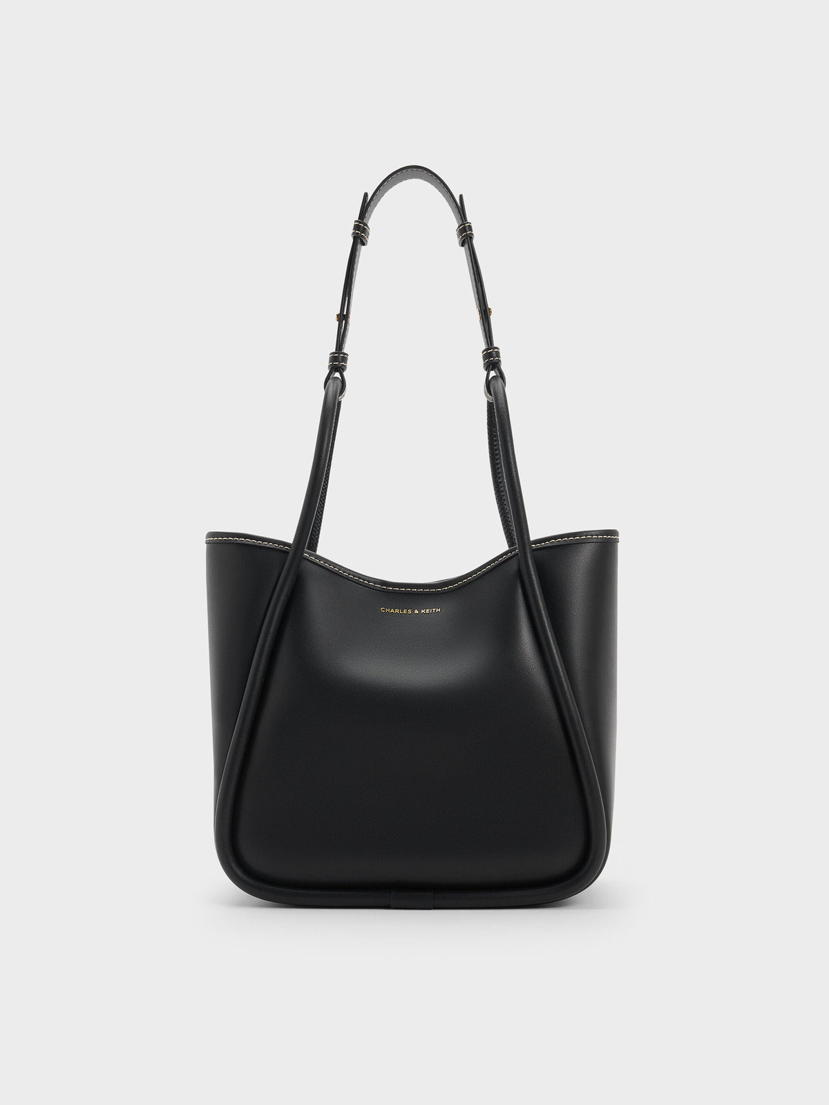 CHARLES & KEITH New | Mini Lyla Tubular Tote Bag - Black