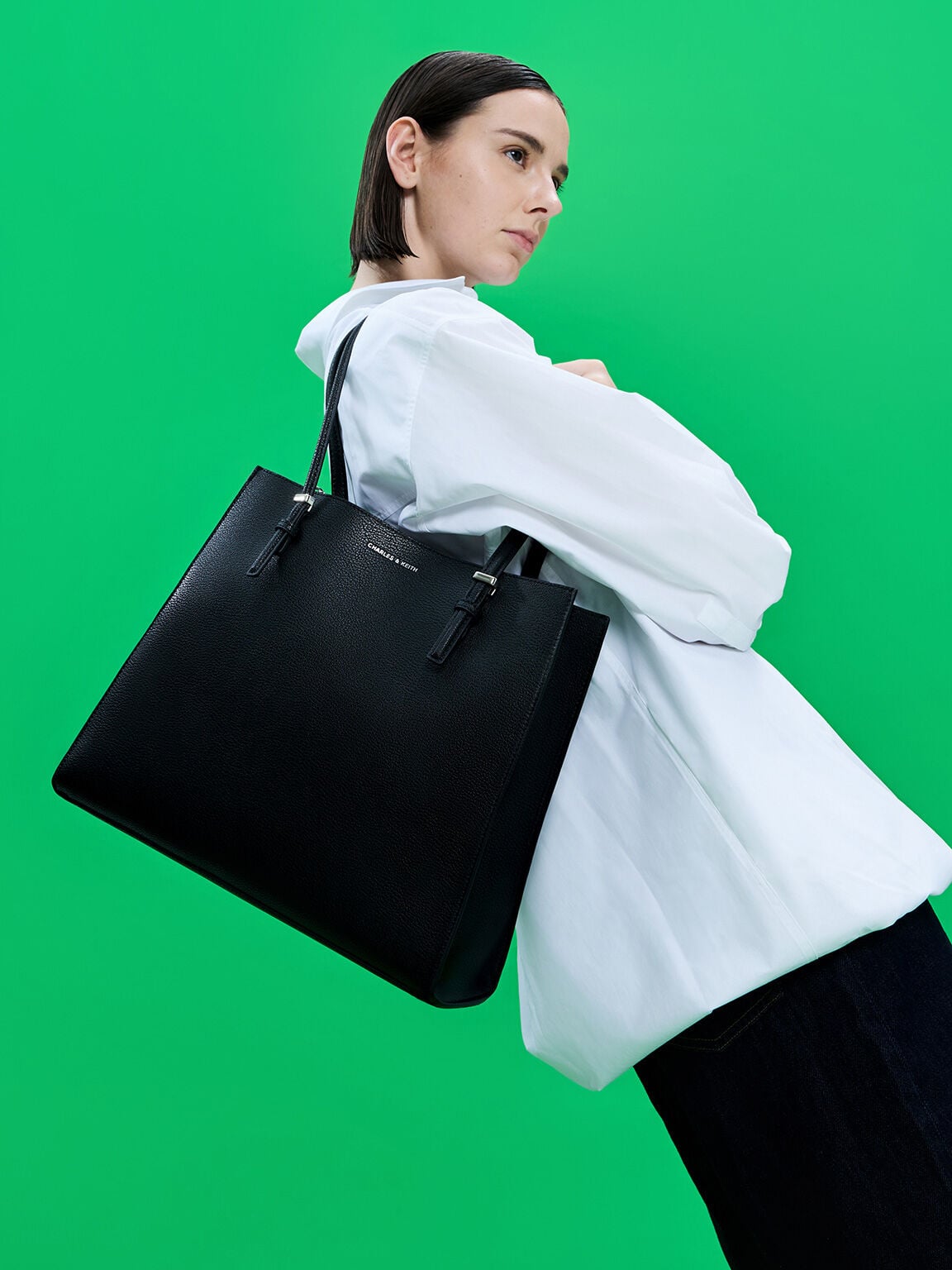 CHARLES & KEITH Special Offer | Sansa Tote Bag - Noir