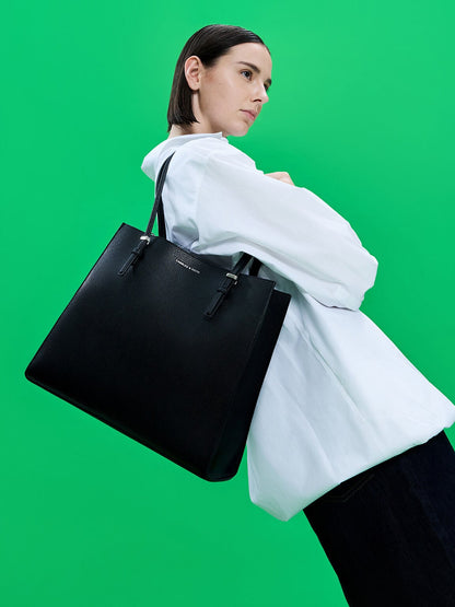 CHARLES & KEITH Special Offer | Sansa Tote Bag - Noir