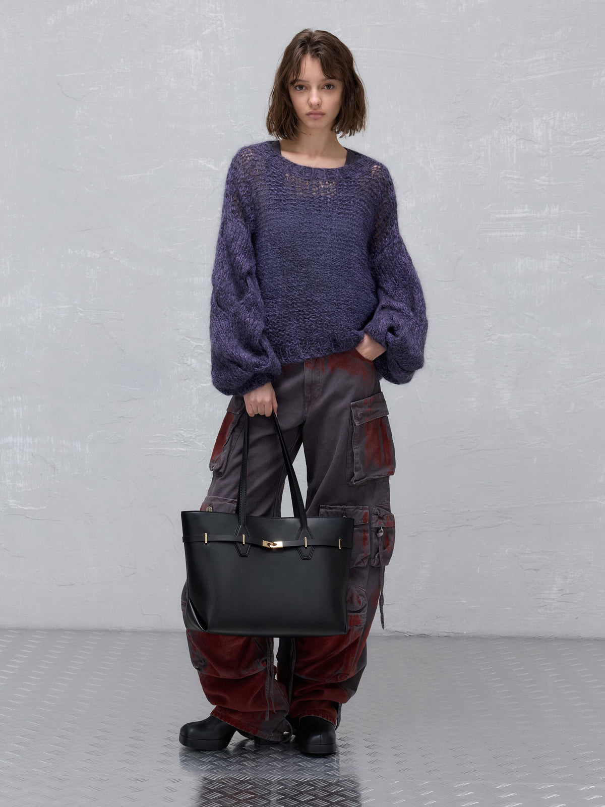 CHARLES & KEITH Latest | Arlet Double-Handle Belted Tote bag - Black