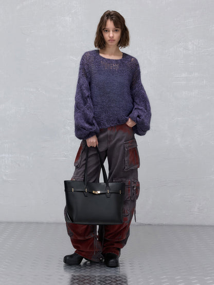 CHARLES & KEITH Latest | Arlet Double-Handle Belted Tote bag - Black