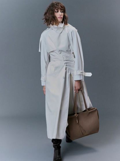 CHARLES & KEITH Popular | XL Zephyr Tassel Tote Bag - Stone Grey
