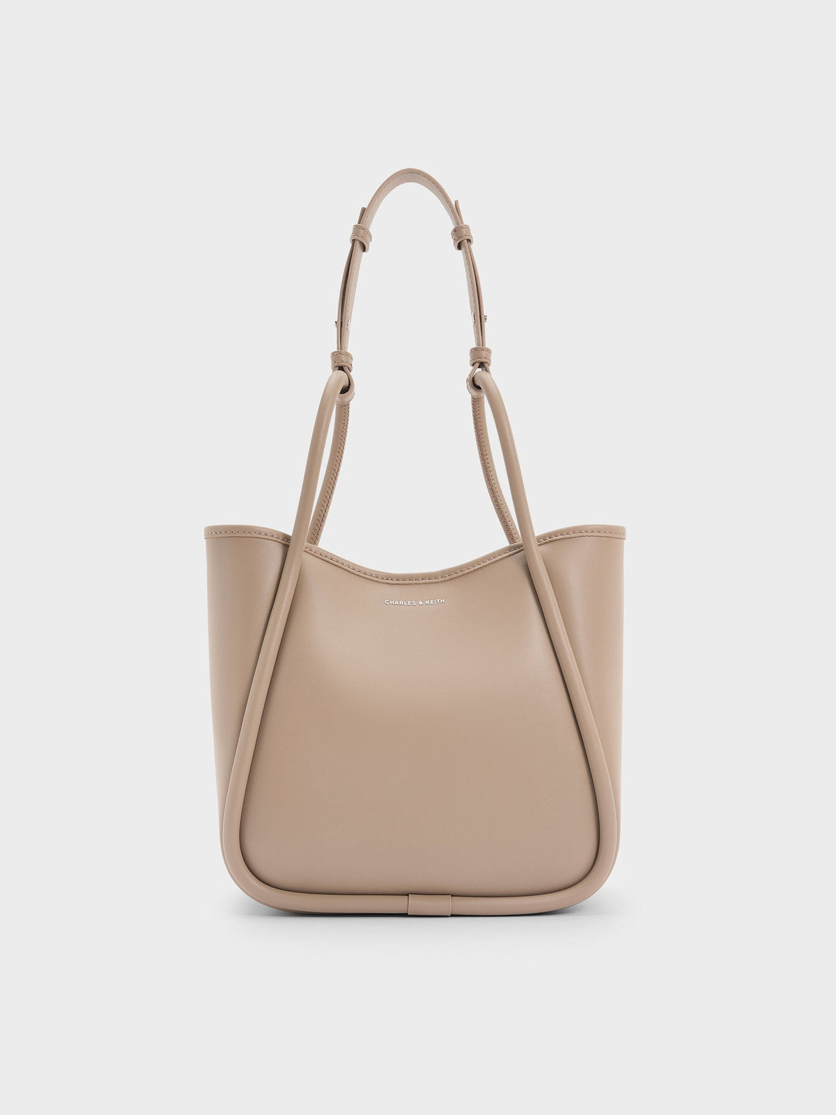 CHARLES & KEITH New | Mini Lyla Tubular Tote Bag - Taupe