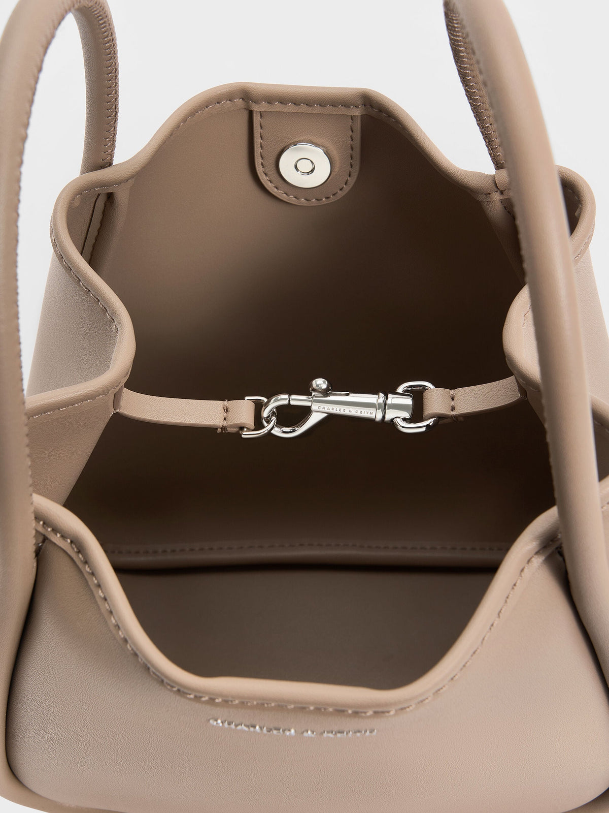 CHARLES & KEITH New | Mini Lyla Tubular Tote Bag - Taupe