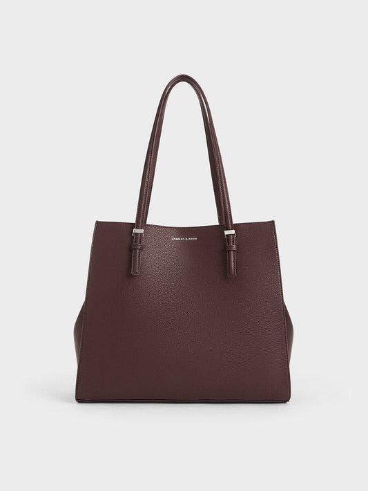 CHARLES & KEITH Deals | Sansa Tote Bag - Plum