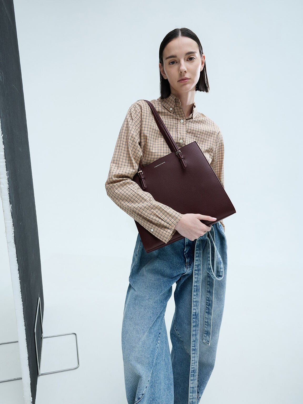 CHARLES & KEITH Deals | Sansa Tote Bag - Plum