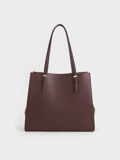 CHARLES & KEITH Deals | Sansa Tote Bag - Plum