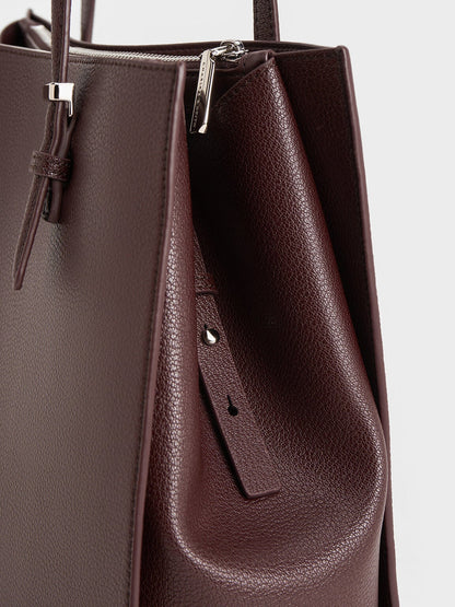 CHARLES & KEITH Deals | Sansa Tote Bag - Plum