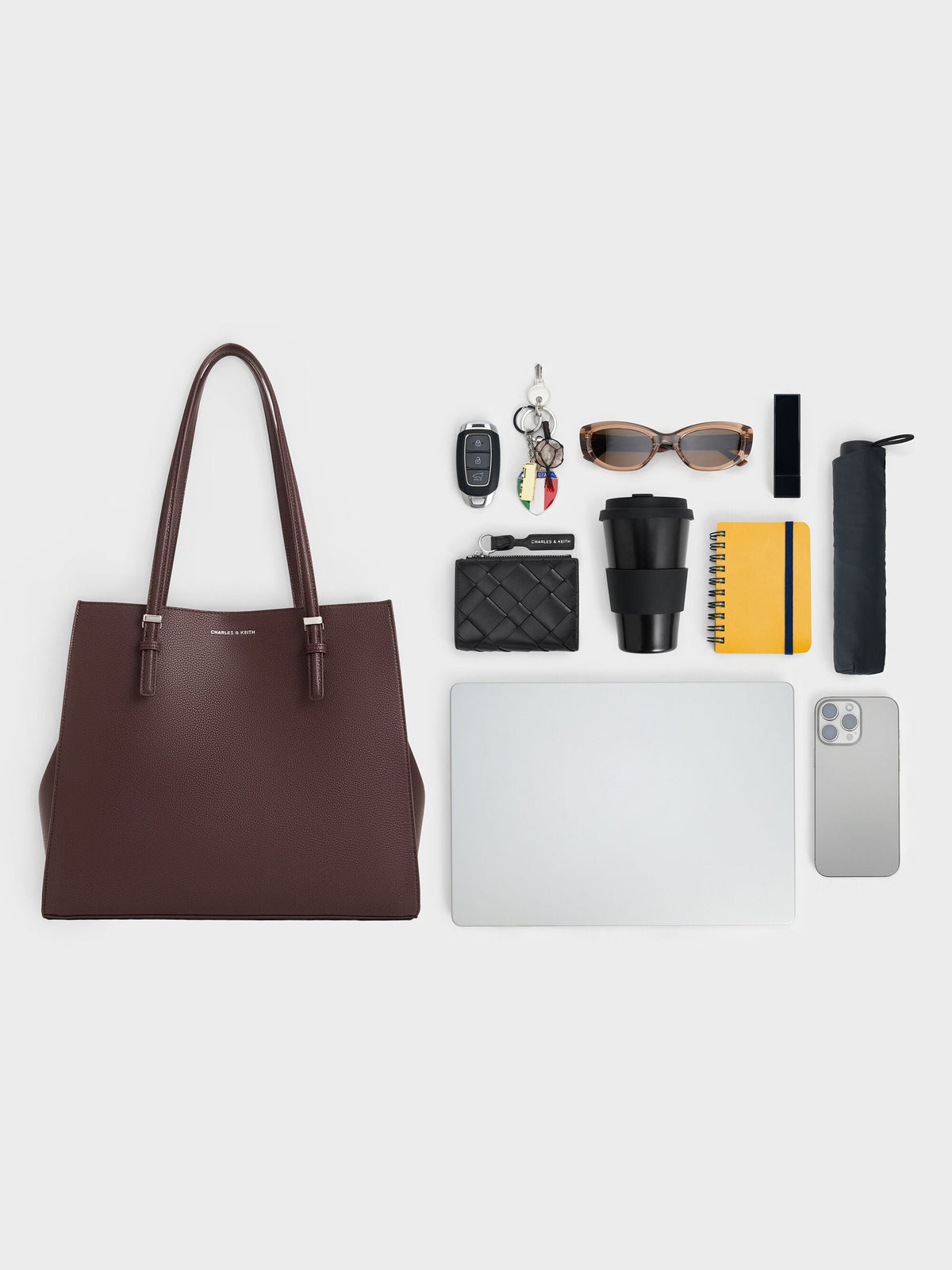 CHARLES & KEITH Deals | Sansa Tote Bag - Plum
