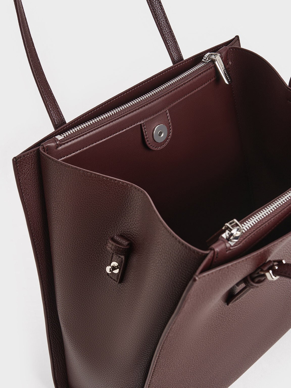 CHARLES & KEITH Deals | Sansa Tote Bag - Plum