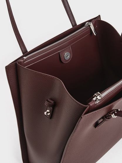 CHARLES & KEITH Deals | Sansa Tote Bag - Plum