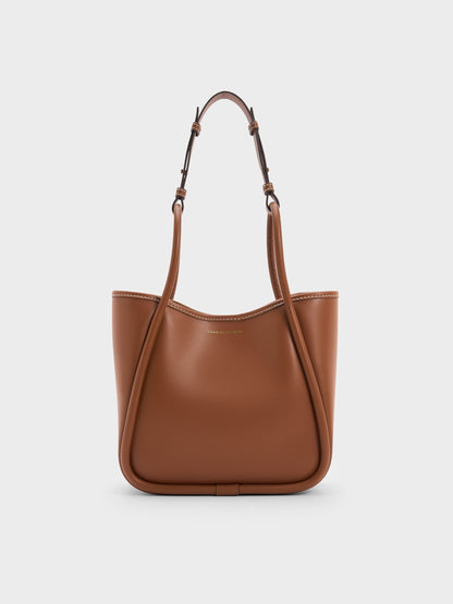 CHARLES & KEITH Best Price | Mini Lyla Tubular Tote Bag - Chocolate