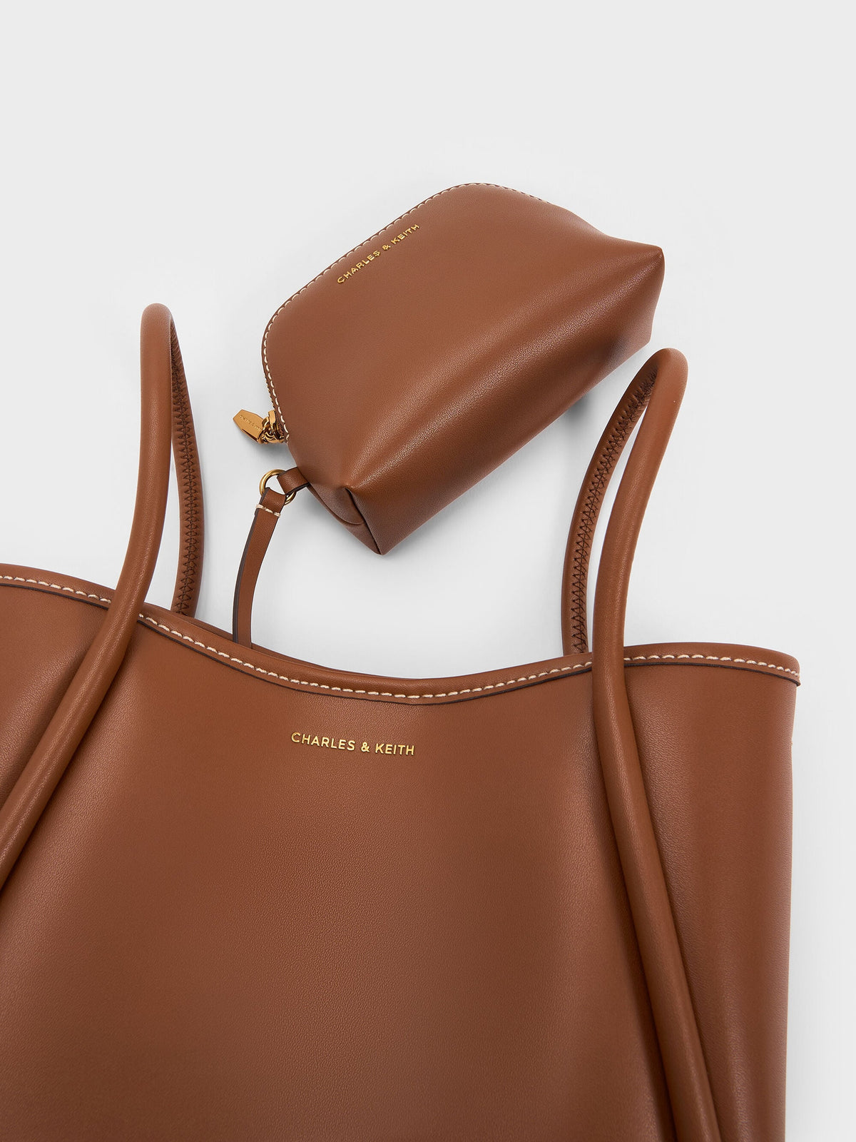 CHARLES & KEITH Best Price | Mini Lyla Tubular Tote Bag - Chocolate