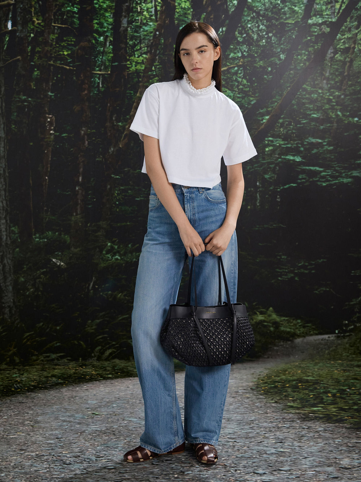 CHARLES & KEITH Everyday | Calla Woven Tote Bag - Black