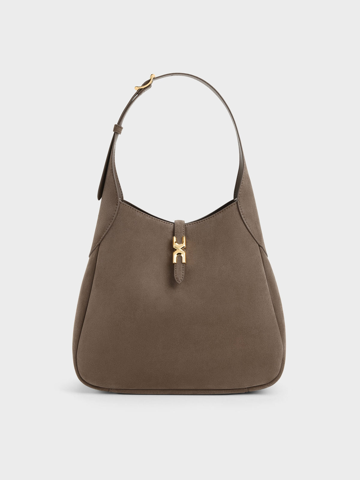 CHARLES & KEITH Popular | Adalyn Hobo Bag - Stone Grey