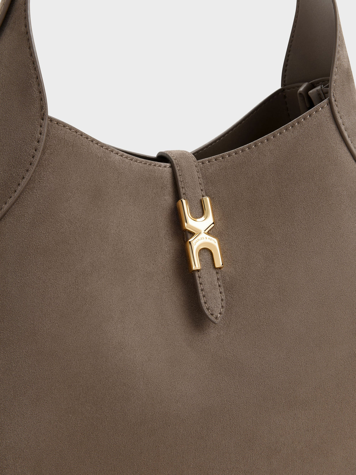 CHARLES & KEITH Popular | Adalyn Hobo Bag - Stone Grey