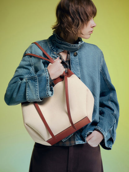 CHARLES & KEITH Exclusive | XL Calla Canvas Tote Bag - Brick