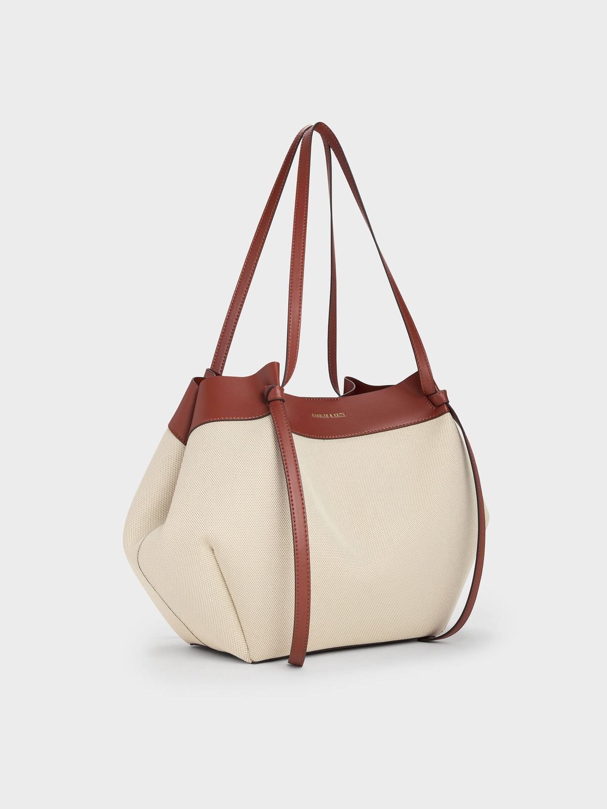 CHARLES & KEITH Exclusive | XL Calla Canvas Tote Bag - Brick