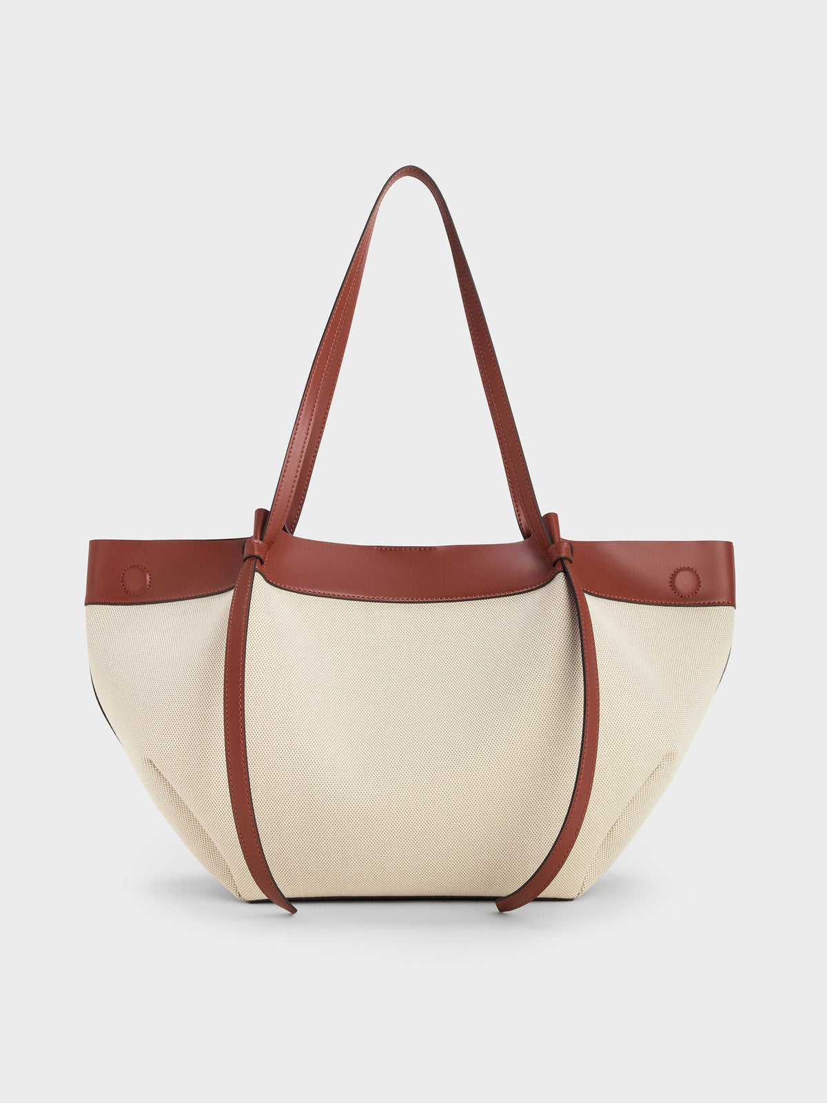 CHARLES & KEITH Exclusive | XL Calla Canvas Tote Bag - Brick
