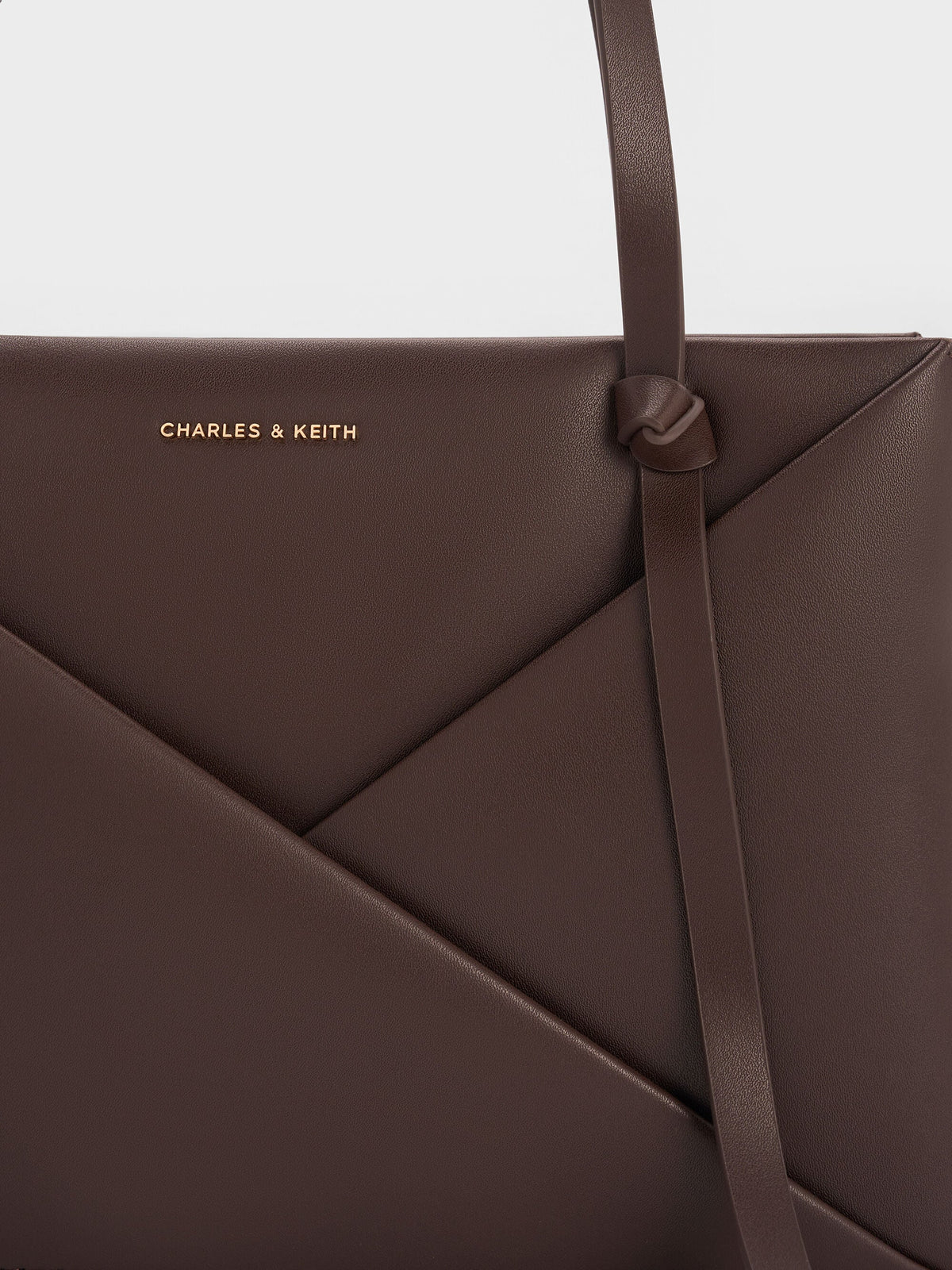 CHARLES & KEITH Recommended | Midori Geometric Tote Bag - Espresso Brown